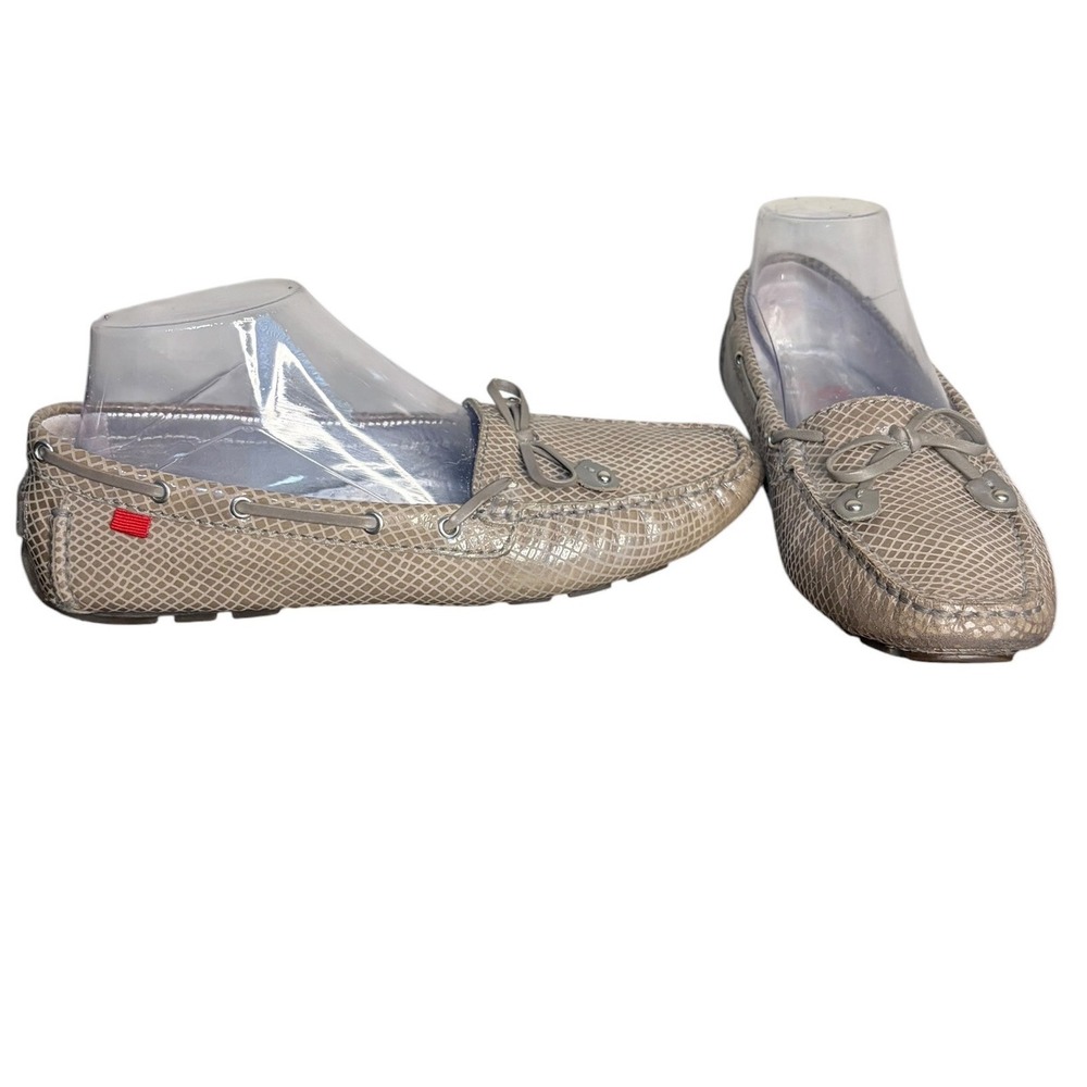 Marc Joseph Taupe Cypress Hill Loafers‎ Snakeskin Leather Women's Size 9